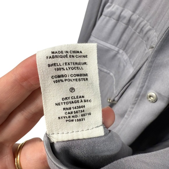 Avec Les Filles Women's Grey Hooded Utility Anorak Lyocell Jacket Size L $374 - Picture 5 of 6